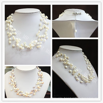 Multi Strands Fashion Star Freshwater Pearl Necklace